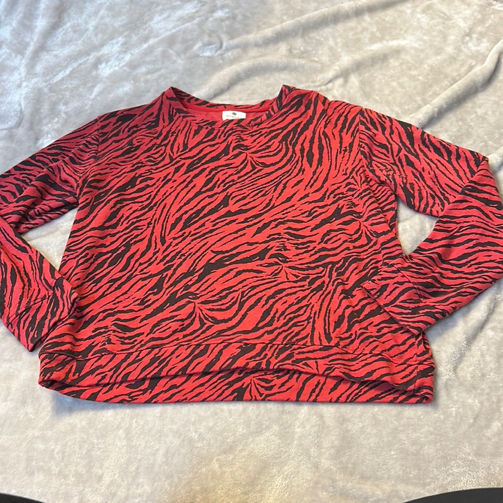 Sundry zebra print sweatshirt